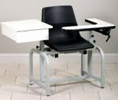 Clinton Blood Draw Chair with Flip Arm and Drawer